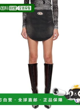 香港直邮Diesel 迪赛 女士 黑色 De-Vany-S 牛仔短裙 A194020CEBC