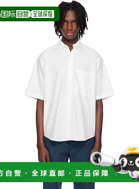 1h可退 香港直邮AURALEE 男士 白色 Washed Finx Twill 衬衫 A25S