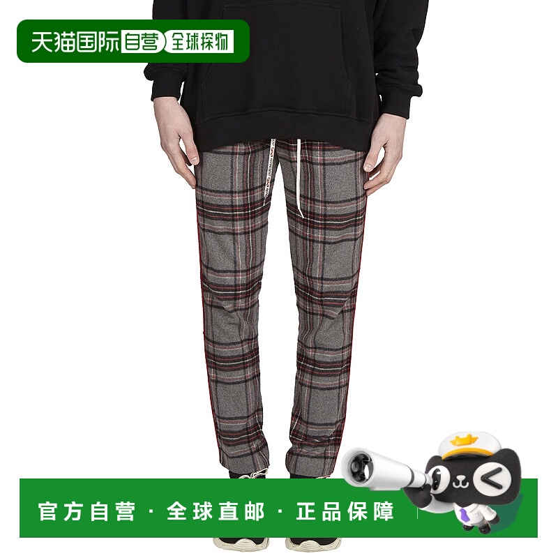 香港直邮Represent 男士 格纹裤子 Q033GREY red红色 舒适时尚