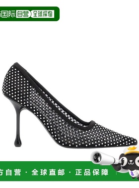 香港直邮Jimmy Choo ixia 95高跟鞋 IXIA95QHS水晶尖头单鞋一脚蹬