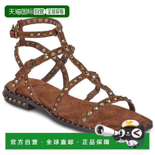 欧洲直邮Ash艾熙鞋子女凉鞋棕色PRECIOUS罗马鞋