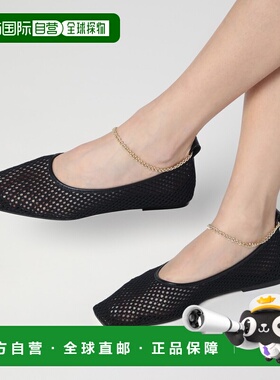 1h可退 香港直邮Maria Luca 女士 Augusta 黑色网眼芭蕾平底鞋 DL