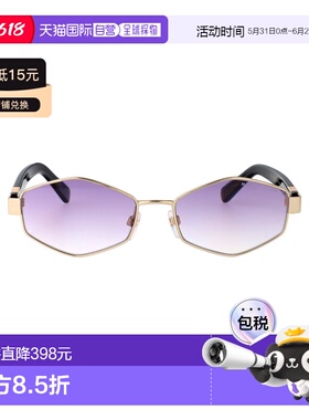 1h可退 香港直邮Marc Jacobs 马克 雅可布 女士 金色紫色金属太阳