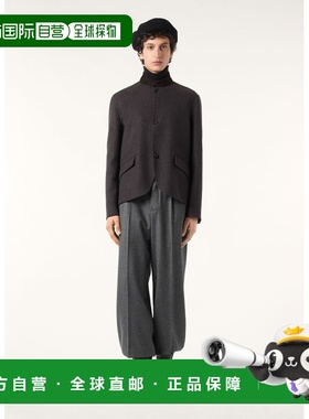 自营欧洲直邮Loro Piana 男士黑色羊绒夹克