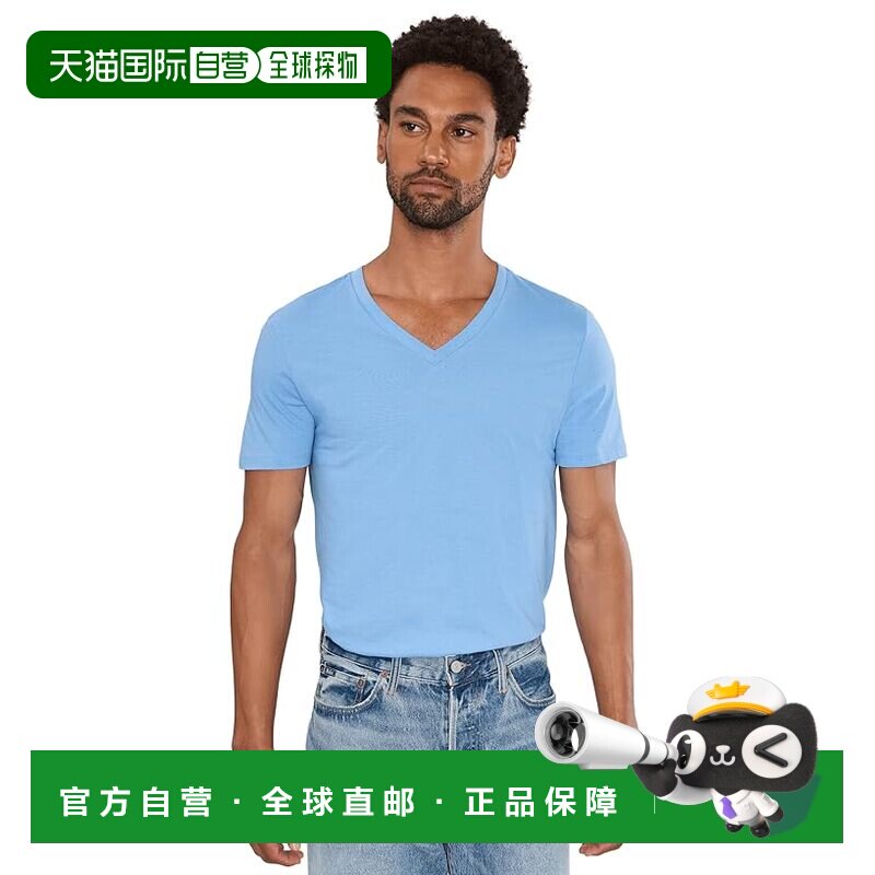美国直邮calvin klein CK内衣 男士 Classics 棉质V领T恤T恤(三件