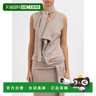 1h可退 香港直邮Lemaire 女士 无袖针织开衫 MTO1485LK087BR446CR