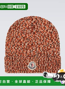 1h可退 香港直邮Moncler 盟可睐 男士 徽标初剪羊毛小便帽帽子