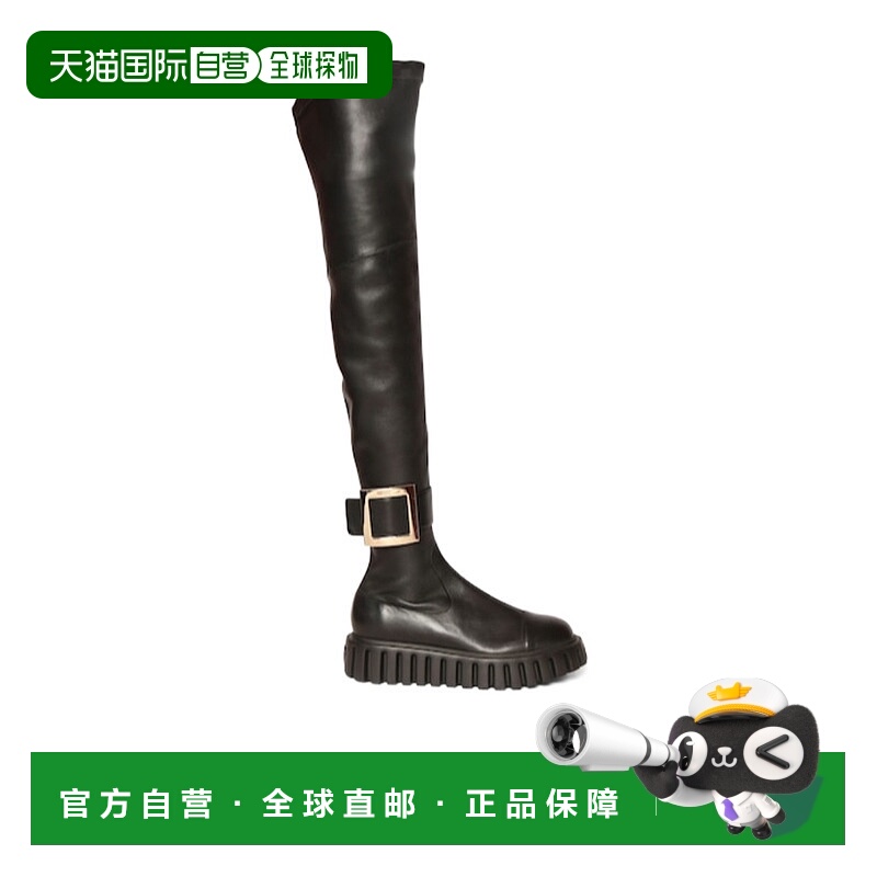 香港直邮Roger Vivier Viv Go-Thick 皮质高筒靴 76I-L3J023