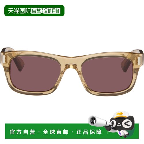 1h可退 香港直邮Saint Laurent 圣罗兰 男士 驼色 SL 83 太阳镜 S