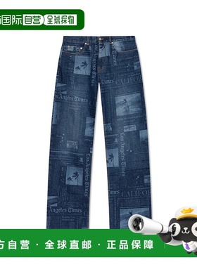 香港直邮Palm Angels 棕榈天使 男士 圖案寬腿牛仔褲 PMYA049F25D