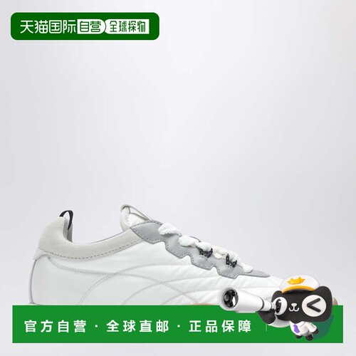1h可退 香港直邮Miu Miu 缪缪 女士 Tyre 白色布织绒面革运动鞋(t