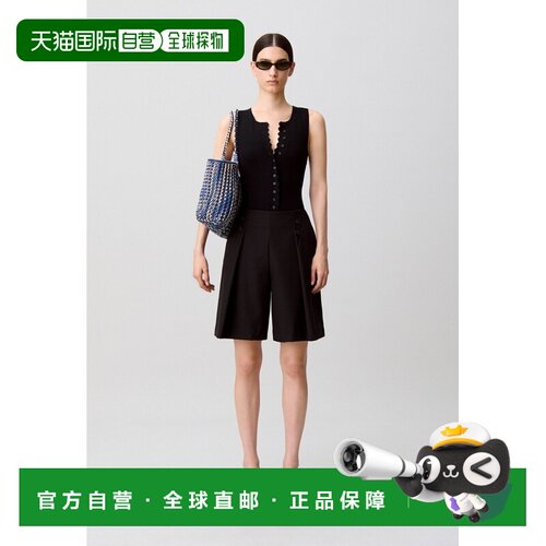 自营欧洲直邮Claudie Pierlot 女士黑色修身针织连体衣