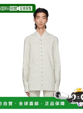 香港直邮Rick Owens 灰色徽标衬衫 RU21S6290P61