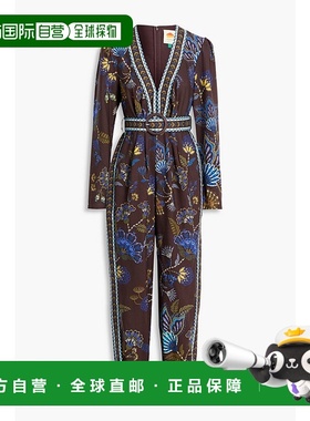 香港直邮FARM RIO 女士 束带印花棉质帆布连体裤 325340EMBROIDER