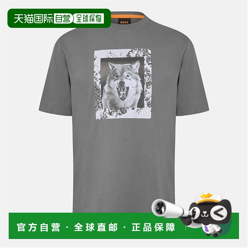 1h可退 香港直邮BOSS 波士 男士 Lupo Unique 北极熊印花T恤男装