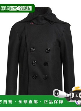 1h可退 香港直邮Dsquared2 二次方 男士 大衣 black黑色 舒适时尚