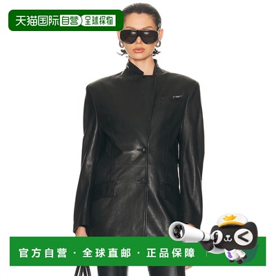 1h可退 香港直邮The Attico 女士 长袖皮夹克 251WCG00084LBT137A