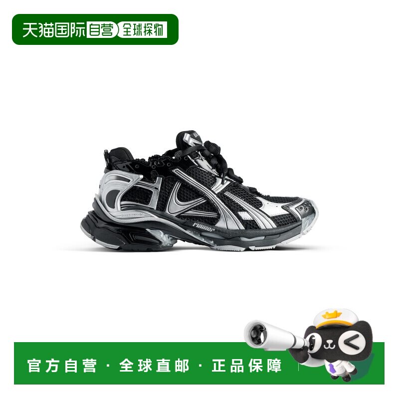 欧洲直邮BALENCIAGA（2025）男士黑/银跑步鞋巴黎世家运动鞋
