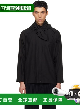 香港直邮Homme Plisse Issey Miyake 男士 黑色 Streamline 衬衫
