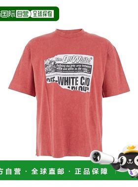 1h可退 香港直邮Off-white 男士 標誌印花圓領 T 卹 OMAA120F25JE