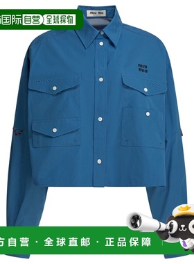 1h可退 香港直邮Miu Miu 缪缪 女士 工装带Logo衬衫 MK202510RGF0