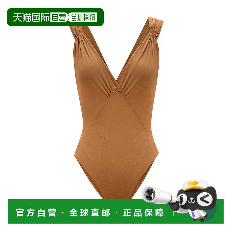 香港直邮Saint Laurent 真丝平纹细布交叉后背连身衣 801493Y7I18