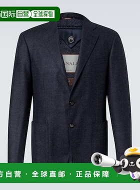 1h可退 香港直邮Canali 康钠丽 男士 Kei 羊毛西装外套 blue蓝色