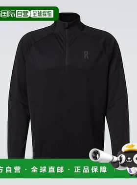 香港直邮On 男士 Climate 高科技半拉链上衣 black黑色 舒适时尚