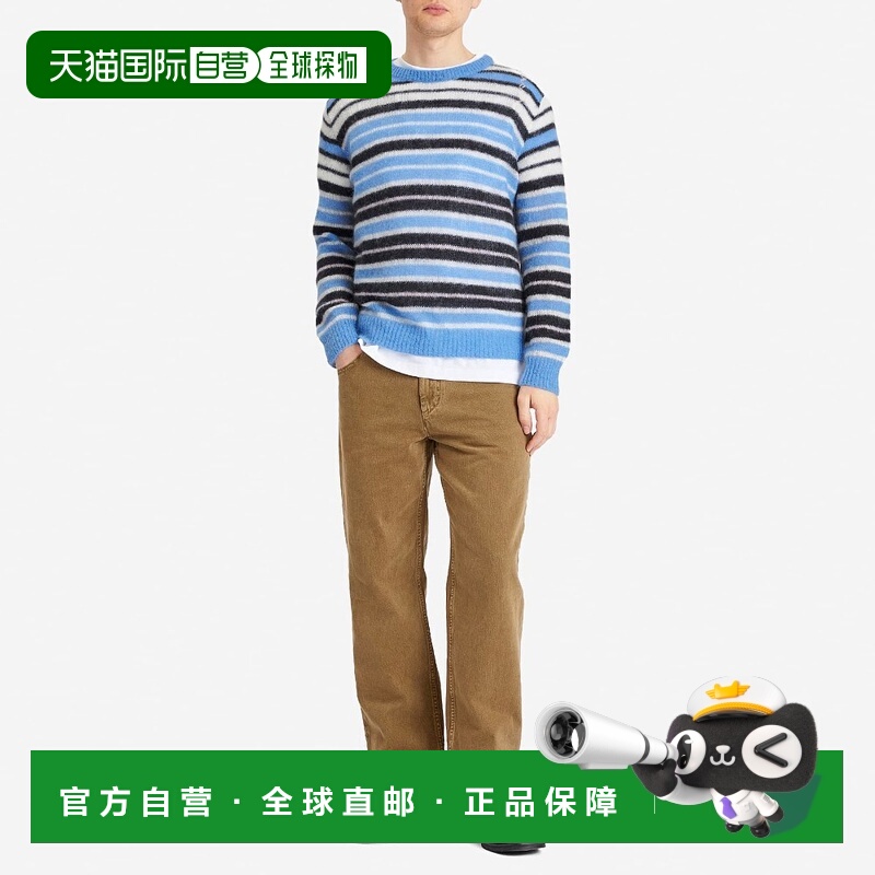 1h可退 香港直邮Marni 玛尼 男士 长袖条纹毛衣 GCMG0435Q0UFU178