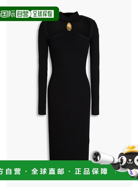 1h可退 香港直邮Simkhai 女士 Nikolai 精饰剪口罗纹针织连衣裙 5