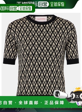 1h可退 香港直邮Valentino 华伦天奴 女士 Toute La V领初剪羊毛