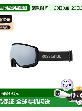 自营欧洲直邮Rossignol Izar黑色聚酯纤维防雾滑雪镜男女通用