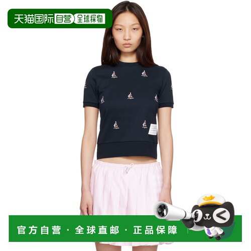 香港直邮Thom Browne 汤姆 布朗 女士 海军蓝 Cotton Milano Sail