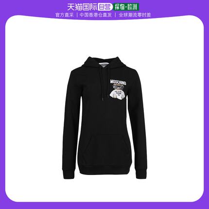 香港直邮MOSCHINO 女士黑色小熊连帽卫衣 EV1709-5527-1555卫衣