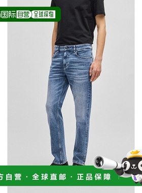 自营欧洲直邮HUGO BOSS雨果BOSS BLACK 蓝色弹力修身 Delaware 牛