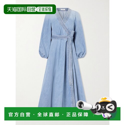 香港直邮ZIMMERMANN 女士 Indra 牛仔中长连衣裙 7266DSS262
