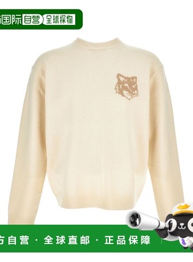 1h可退 香港直邮MAISON KITSUNE 男士 狐狸頭嵌花毛衣 PM00816KM0