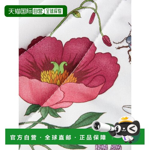 香港直邮GUCCI 女士围巾 8627323GAQR9060 SS2026 白色真丝