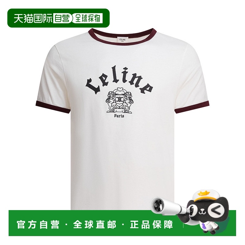 1h可退 香港直邮Celine 思琳 男士 blason棉质T恤 RX04A671Q