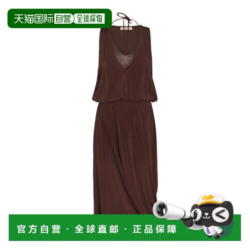 香港直邮Lemaire 女士 棕色中长吊带连衣裙 DR1146LJ1050