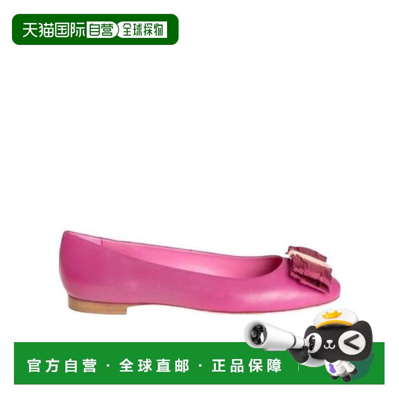 香港直邮Salvatore Ferragamo ELINDA系列蝴蝶结装饰平底鞋 06591
