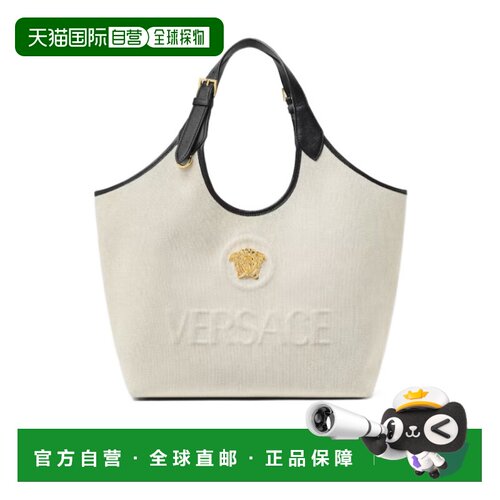 香港直邮Versace La Medusa帆布手提袋 10222101A【付后1h可退】
