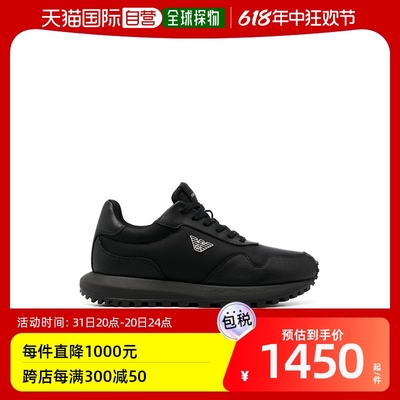 香港直邮Emporio Armani 安普里奥 阿玛尼 男士 黑色运动鞋 X4X63