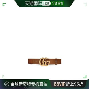 古驰 双G带扣皮革腰带 99新未使用 409416 女士 香港直邮Gucci