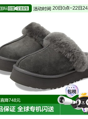 1h可退 香港直邮Ugg 女士 Disquette 拖鞋 grey灰色 舒适时尚凉拖