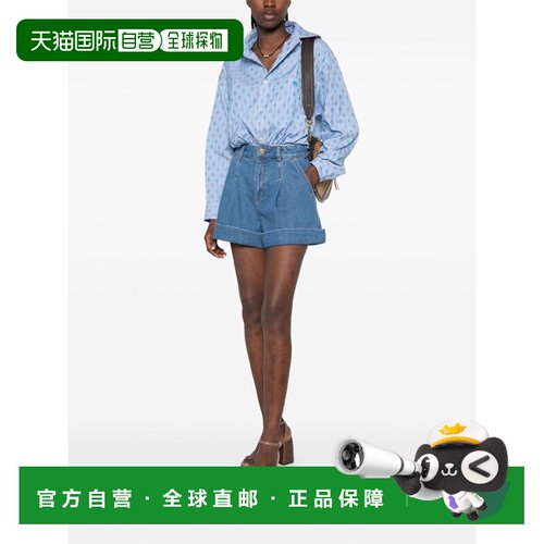 1h可退 ZIMMERMANN 女士 牛仔短裤 8715AS26RB blue蓝色牛仔裤