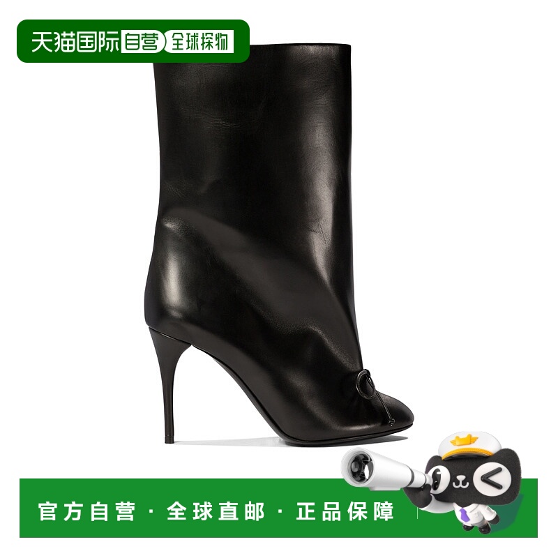 香港直邮Alaia 尖头短筒靴 AA3B096CK122短靴厚底鞋