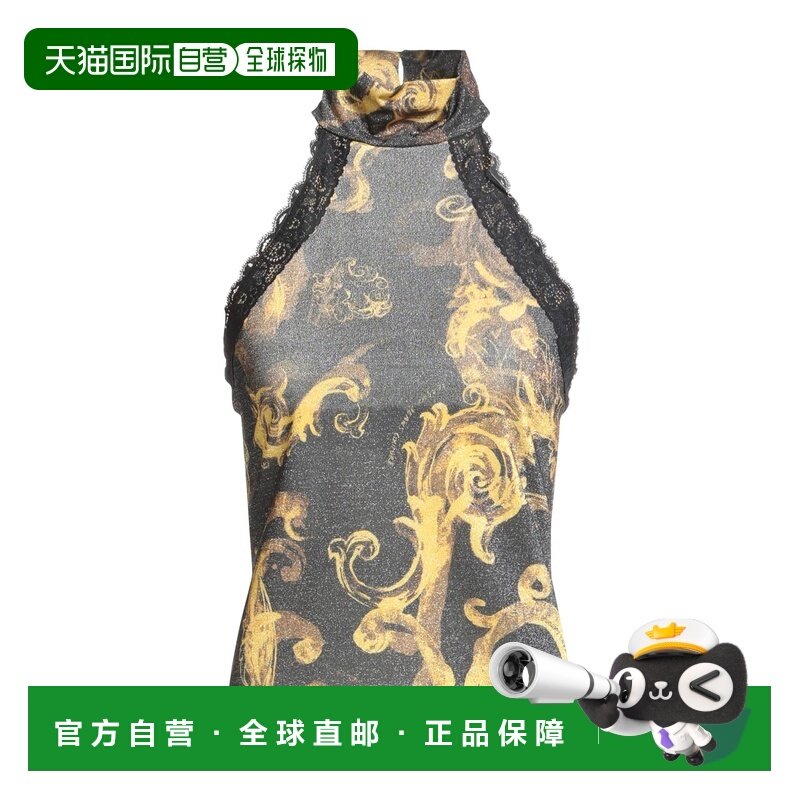 1h可退 香港直邮versace 范思哲 女士 上衣 black黑色 舒适时尚,女装/女士精品,T恤,淘宝优惠券,粉丝福利购,淘宝优惠卷