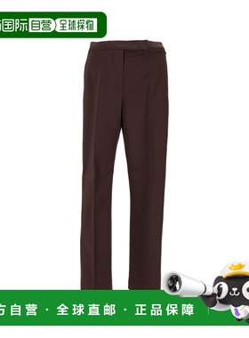 1h可退 香港直邮MaxMara 麦斯玛拉 女士 秋葵褶飾細部九分褲 2511