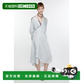 欧洲直邮ACNE 连衣裙条纹 裙长袖 2025新品 不对称衬衫